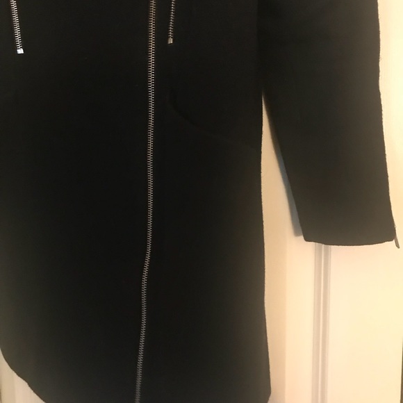 ASOS Moto Wool Coat with Zippers - Picture 4 of 7